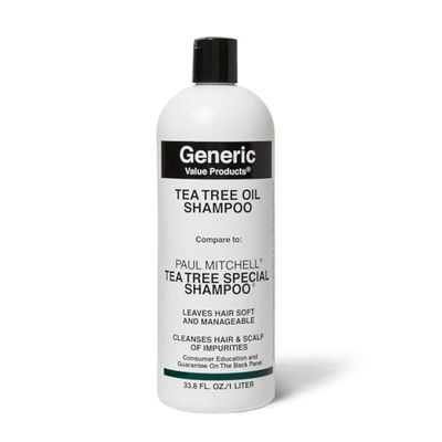 Generic Value Products Tea Tree Oil Shampoo, Leaves Hair Soft and Manageable, Leaves Scalp Clean and Tingling, Adds Vitality and Luster, 33.8oz