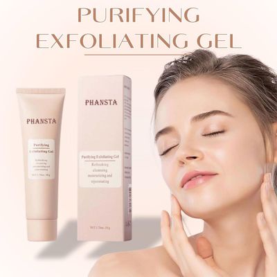 2PCS Purifying Exfoliating Gel, Exfoliating Gel, Purifying Exfoliating Moisturizing Gel, Gentle Exfoliating Gel Scrub for Face, Facial Purifying Exfoliator Cleanser