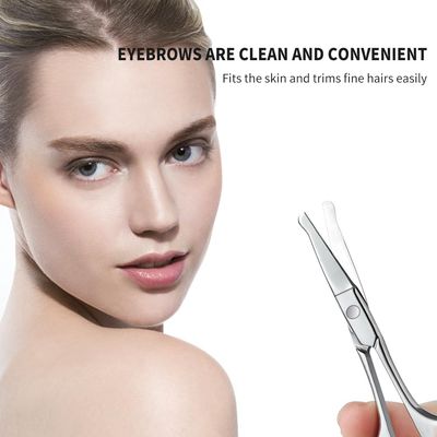 Small Scissors, Eyebrow Scissors, Nose Hair Scissors Round Tip Design, Will Not Hurt the Nasal Cavity. Professional Grooming Scissors for Hair, Eyelashes, Nose, Eyebrow Trimming, Mustache. - AsonTao