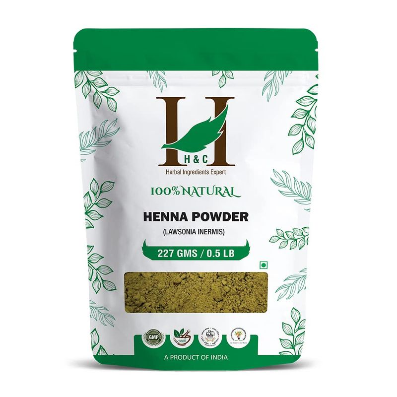 H&amp;C 100% Natural and Pure Henna PowderLawsonia Inermis 227 gms (12 LB) for Hair