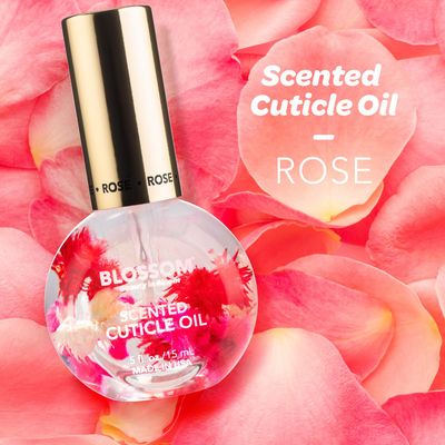 Blossom Cuticle Oil for Nails, Hydrating, Moisturizing, Scented Nail Oil Cuticle Care, Infused with Real Flowers, Made in USA, 0.5 fl. oz, Rose