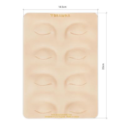 BRAWNA 3D Eyebrow PMU Practice Skin - Eyeliner Practice Skin - 4 Different Shapes - PMU Supplies