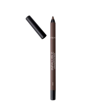 L&#39;Oreal Paris Makeup Infallible Pro-Last Pencil Eyeliner, Waterproof and Smudge-Resistant, Glides on Easily to Create any Look, Brown, 0.042 oz.