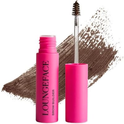 Loungeface Brow Builder - Cream Gel Formula Instant Lift, Natural Full Look, Super Quick, Pigment &amp; Hold - Tapered Precision Wand - Vegan &amp; Cruelty Free Beauty, Eyebrow Tint Makeup Women (Dark Brown)