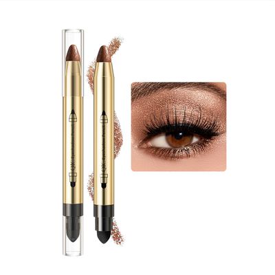 Hiosan Cream Eyeshadow Stick Eye Brightener Stick, Waterproof Glitter Highlighter Eye Liner,Long Lasting Shimmer Eyeshadow Makeup, Perfect Gifts For Women (03#Milk Tea Brown)