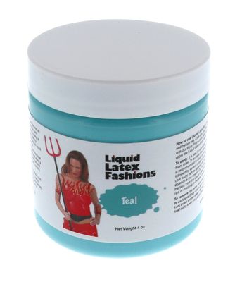 Teal 4 Oz - Liquid Latex Body Paint, Ammonia Free No Odor, Easy On and Off, Cosplay Makeup, Creates Professional Monster, Zombie Arts