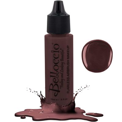 Half Ounce Bottle of Passionate Plum Belloccio&#39;s Professional Flawless Airbrush Makeup