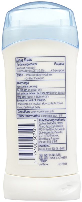 Dove Invisible Solid Deodorant, Fresh - 2.6 oz - 3 pk