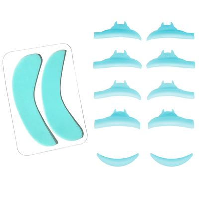PERMANIA Lash Lift Pads, 12 PCS Reusable Silicone Under Eye Pads with Suction Eyelash Perm Rods Makeup Beauty Tools for Keratin Lash LiftingBlueUnder Eye Pads