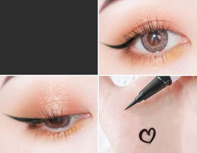 ICATHUNY Liquid Eyeliner Durable Long-lasting Colored Eyeliner,Highly Pigmented, No Smudging,Waterproof High-pigmented Colorful Eyeliners for Eye Makeup for Women and Girl (Black)