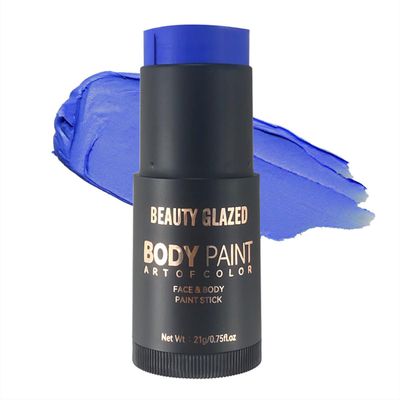 Face Body Paint Stick, High Pigmented Non-Toxic Oil Based Face Makeup Body Paint Stick for Halloween Costume Cosplay Parties SFX Makeup Special Effects (Blue)