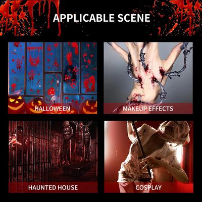 YTRUNS Halloween Fake Blood Makeup Kit, 1.76 oz Fake Blood Spray, 1.76 oz Dripping Blood, Realistic Washable SFX