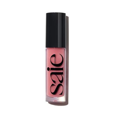 Saie Glossybounce High-Shine Hydrating Lip Gloss Oil - Sheer Tinted Lip Oil with Hyaluronic Acid  Jojoba Oil for Long-Lasting Moisture - Kiss (.17 oz)