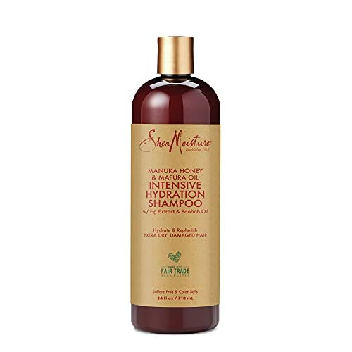 SheaMoisture Intensive Hydration Shampoo for Dry, Damaged Hair Manuka Honey &amp; Mafura Oil Sulfate-Free 24oz