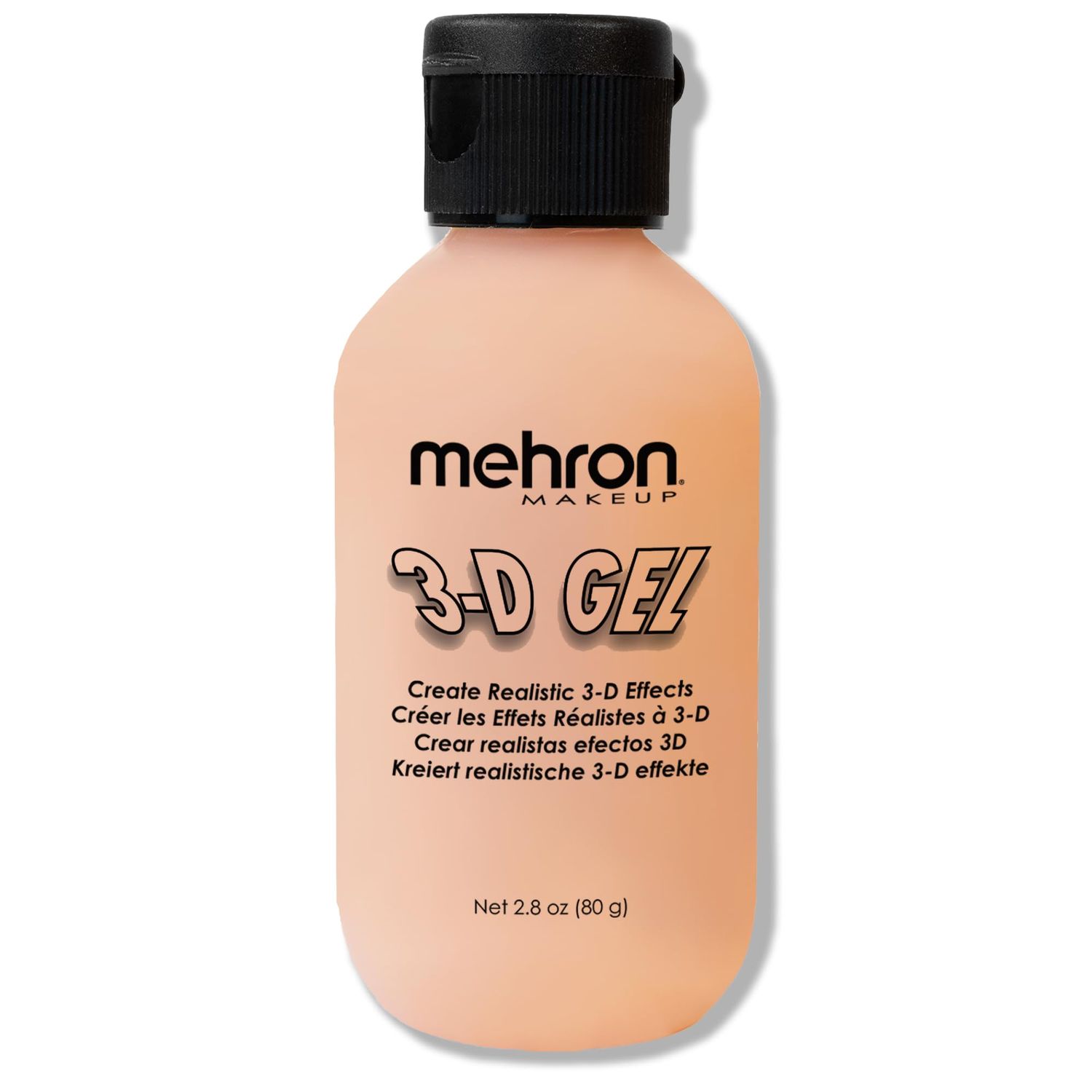 Mehron Makeup 3-D Gel | Gelatin Special Effects Makeup | Halloween FX Makeup &amp; Scarring Gel | Fake Skin for Stage, Screen, Theater, Cosplay, and Halloween (2 oz) (Fleshtone)