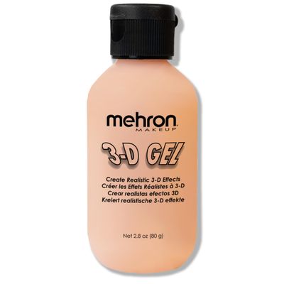 Mehron Makeup 3-D Gel | Gelatin Special Effects Makeup | Halloween FX Makeup &amp; Scarring Gel | Fake Skin for Stage, Screen, Theater, Cosplay, and Halloween (2 oz) (Fleshtone)