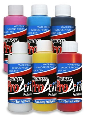 Face Painting Makeup - ProAiir Waterproof Makeup - Starter Pack - 6 2.1 oz (60ml) Bottles