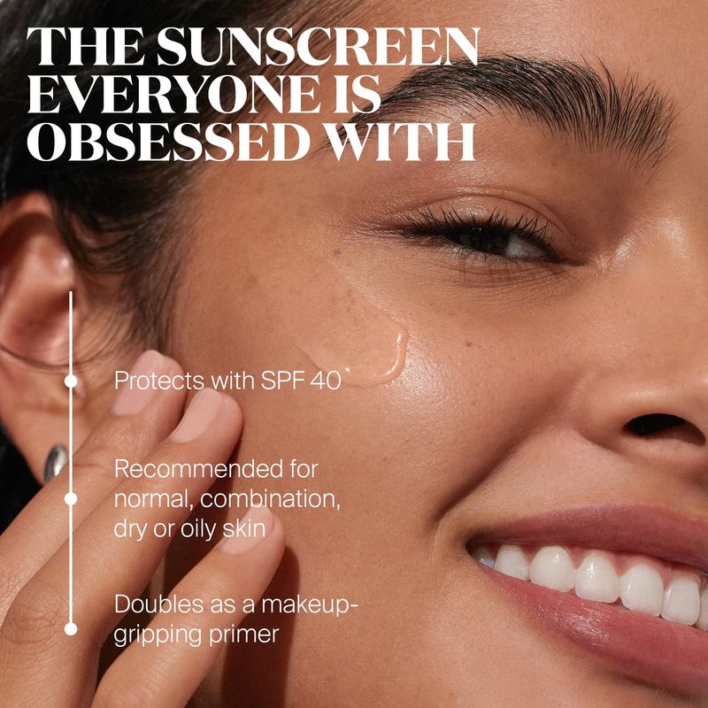 Supergoop! Unseen Sunscreen - SPF 40 - Invisible, Broad Spectrum Face Sunscreen  Makeup-Gripping Primer - Weightless, Scentless, Oil Free - For All Skin Types &amp; Skin Tones - 0.5 fl oz
