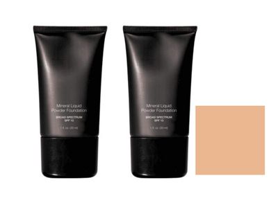 Beauty Deals Mineral Liquid Powder Foundation Broad Spectrum SPF 15 Pack of 2 (Cameo Beige)