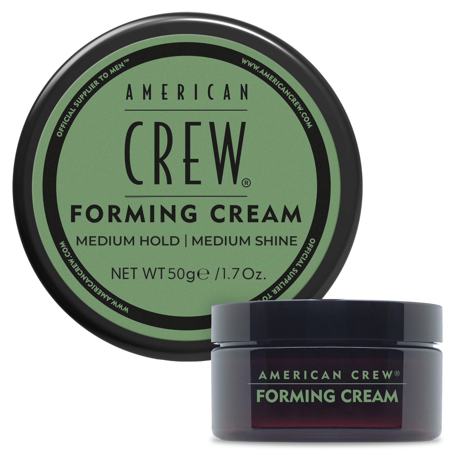 American Crew Men&#39;s Hair Forming Cream, Like Hair Gel with Medium Hold &amp; Medium Shine, Travel Size, 1.7 oz (Pack of 1)