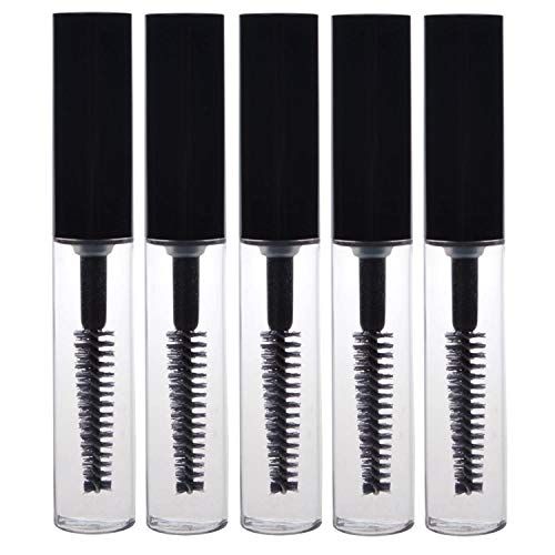 5 pcs Reusable Empty Bottle Tube Container for Eyelash Growth OilMascara with Brush for Home and Travel