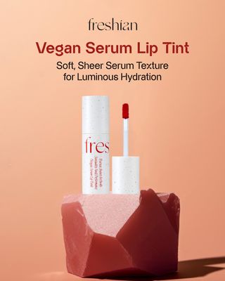 FRESHIAN Vegan Serum Lip Tint (05 Rough, 0.21oz) - Long-Lasting Moisturizing Formula, Lightweight Lip Stain. Korean Makeup Skin Care. Luminous, Hydrated Lips.