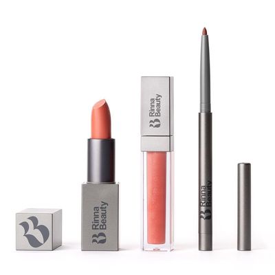 Rinna Beauty Lip Kit - Call Me Coral - All-in-One Lip Kit Includes Lipstick, Lip Gloss, and Lip Liner - Vegan, Long-Lasting, Anti-Aging &amp; Moisturizing, Cruelty-Free - 1 each