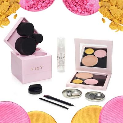 FIXY Makeup Repair Kit - Repressing tool for Eyeshadows, Blush &amp; Highlighter or Depot | Organize Makeup Pans in Makeup Palette with Mirror | Makeup Artist Must Haves
