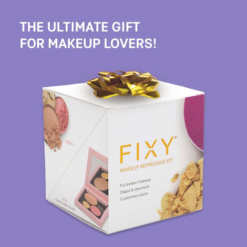 FIXY Makeup Repair Kit - Repressing tool for Eyeshadows, Blush &amp; Highlighter or Depot | Organize Makeup Pans in Makeup Palette with Mirror | Makeup Artist Must Haves