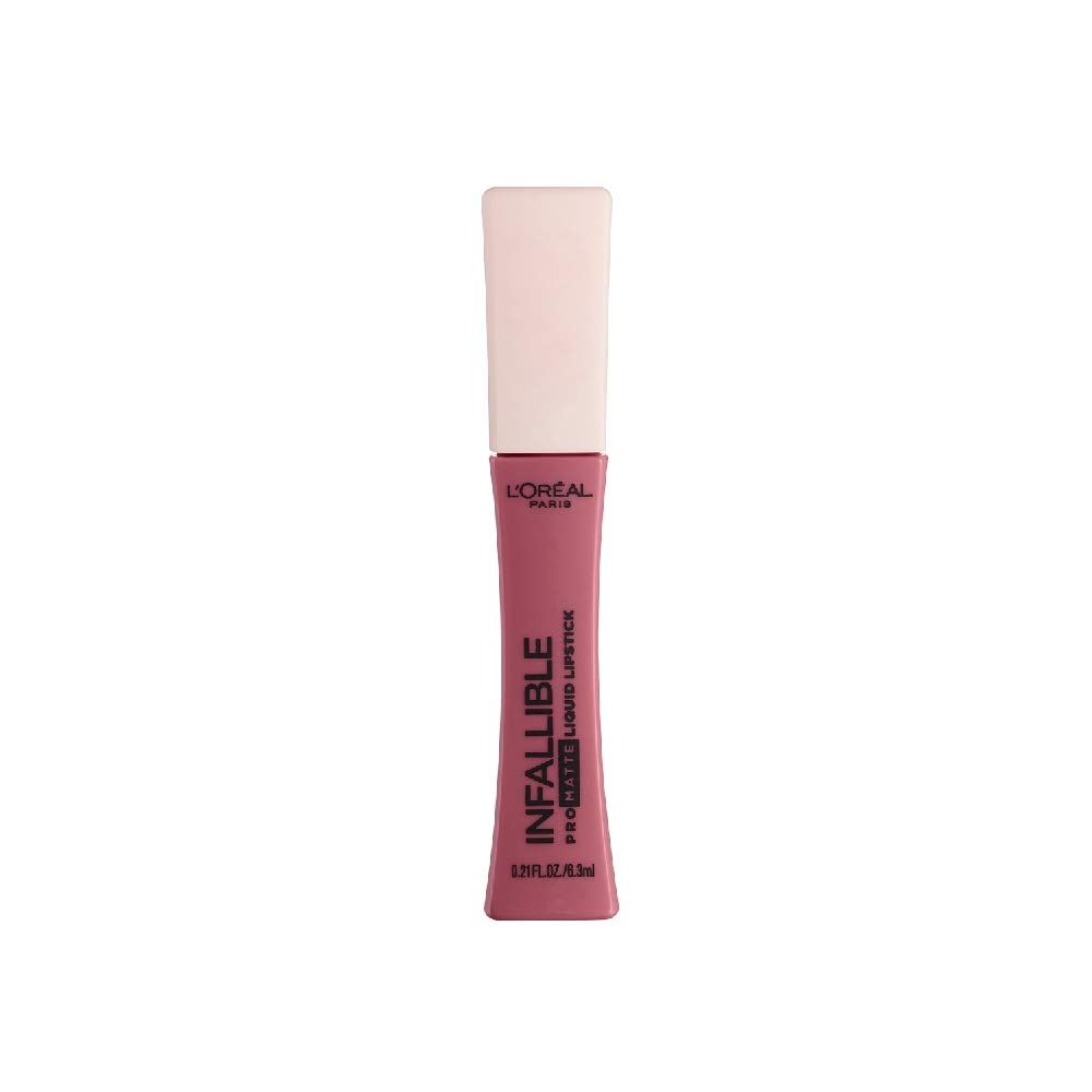 L&#39;Oreal Paris Makeup Infallible Pro Matte Les Macarons Scented Matte Liquid Lipstick, Highly Pigmented, Longwear, Waterproof and Smudge Proof, Dose of Rose, 0.21 fl oz.