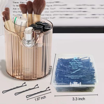 Bobby Pins, 400PCS Hair Black Bobby Pins for Women, 2025 Women Hair Pins, Bun Pins for Thick Hair Thin hair and All Hair Types, Hair Pins with Case, 1.97 inch