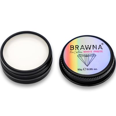 Brawna Pro Contour White Mapping Paste for Brow and Lip Measuring - White Concealer for PMU, Eyebrow Henna, Lamination, Tint