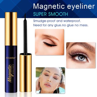 Alcastar Magnetic Eyelashes with Eyeliner Kit, Reusable Magnetic lashes, Waterproof, Long Lasting,Easy to Apply.