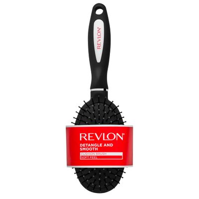 REVLON Detangle &amp; Smooth Black Cushion Hair Brush