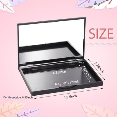 5 Pack Magnetic Makeup Palette with Mirror, Empty Cosmetics Dispensing Storage Box for Eyeshadow Lip Color Blush Powder Highlighter Contour(Small Palette - 4.92" x 3.38)