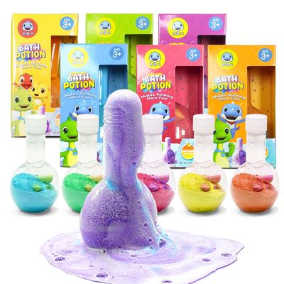 Kids Bath Bombs Potions, SWCANDY 6 Pack Valentines Day Gifts for Kids School Bubble Bath Toys Tub Kid Colorful Fizzy Fun, Cool Foam Kit Color Scientific Magical Nontoxic Fizzes Eruption Girls Toddler