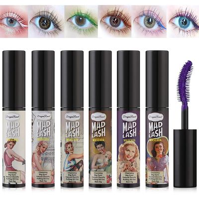 6pcs Voluminous Colored Lash Mascara Set,100% Organic Mascara,Voluptuous Volume, Intense Length, Feathery Soft Full Lashes, No Flaking, No Clumping,Hypoallergenic Formula Smudge-Proof Eyelash Mascara