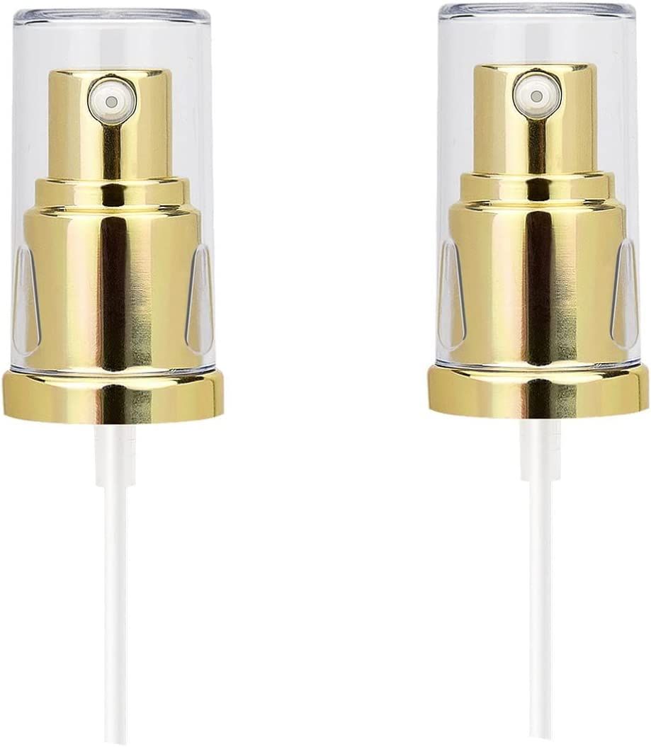 2 Pcs Foundation Pump Fit Double Wear MakeUp Foundation Bottles Control Cosmetic Liquid Quantity Instead of Wasting (Transparent)
