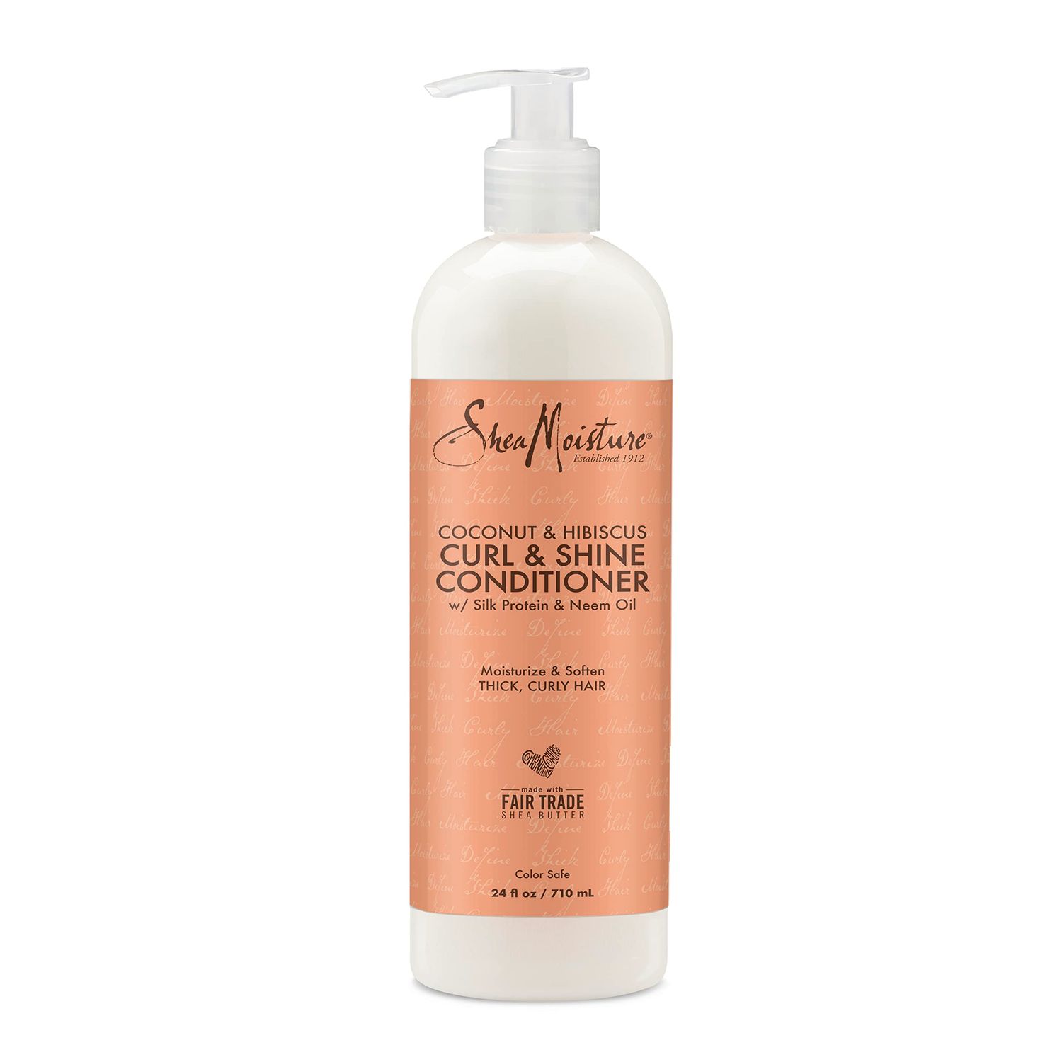 SheaMoisture Curl &amp; Shine Conditioner Coconut &amp; Hibiscus, for Thick, Curly Hair, to Moisturize &amp; Soften, 24 oz