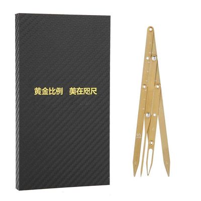 Sonew Eyebrow Measurement Sliding Eyebrow Ruler Stainless Steel Eyebrow Make up Tool Eyebrow Shaping(Gold)