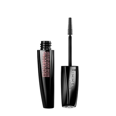 Rimmel Wonder&#39;Bond, 002 Black Brown, Mascara, Bonding Serum Mascara, Volumizing Mascara, Instantly Revitalized Lashes, With Biotin Bonding Complex, Smudge Proof, No Clumps, 0.39oz