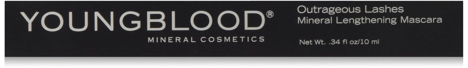 YOUNGBLOOD Outrageous Lashes Mineral Lengthening Mascara, 0.23 Oz - Color Blackout