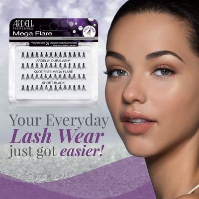 Ardell False Eyelashes Mega Individuals Knot-Free Short Black 4 Pack