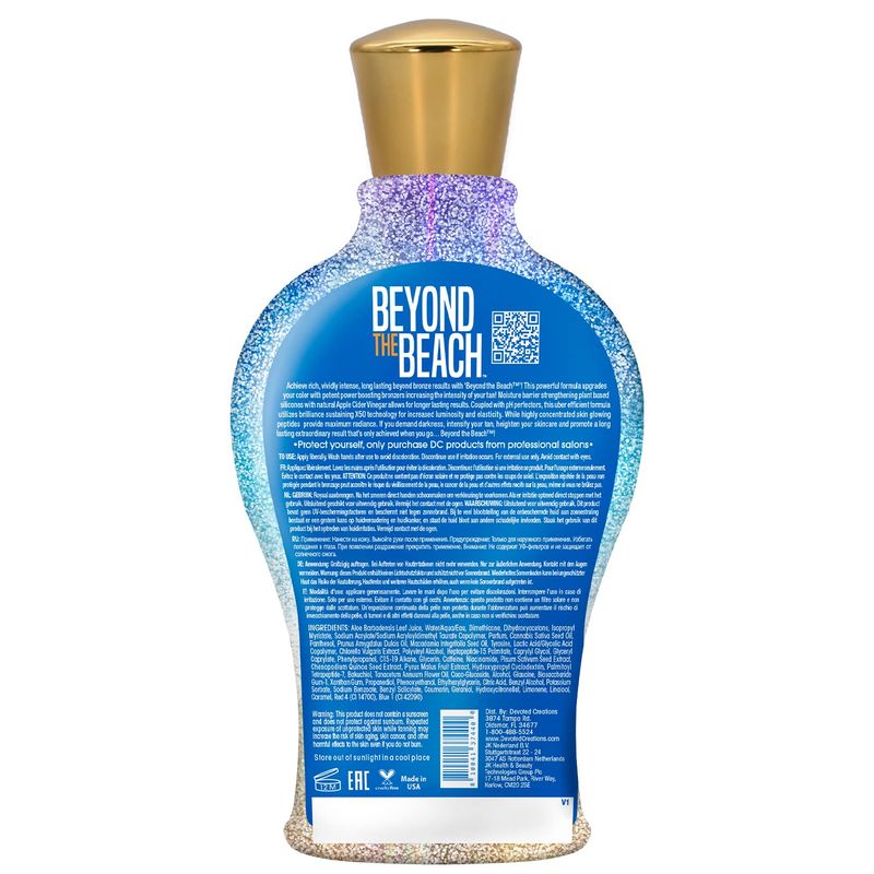 Devoted Creations Beyond the Beach - Intensely Dark Highly Concentrated Vivid Bronzer Barrier Strengthening Plant Based Silicones Boosts Cellular Energy &amp; Luminosity - 12.25 oz.