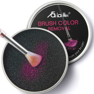 TailaiMei 2 Pack Color Removal Cleaner Sponge, Quickly &amp; Easily Clean Makeup Brushes Powder Without Water or Chemical Solutions Eliminating Drying Time - Switch Eyeshadow Colored Immediately