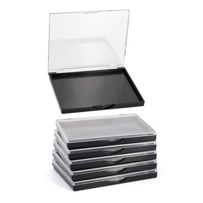 AJLTPA Magnetic Makeup Palette with Clear Top, 5 Pack Empty Eyeshadow Palettes depots Travel Storage Box for DIY Cosmetics Bronzer Highlights Powder (Small Palette - 4.8&quot; x 4&quot;)