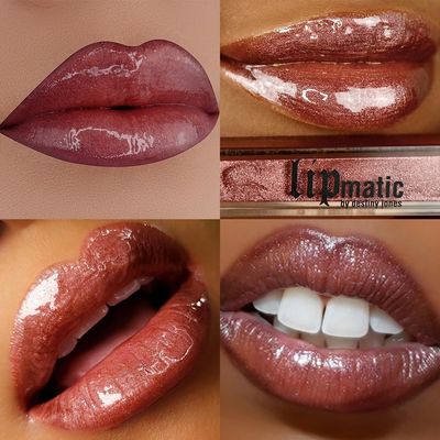 LipMatic Foxy Brown LipShine- Moisturizing Vitamin E Lip Makeup for Women, Beeswax and Natural Organic Ingredients, Long-Lasting Lip Gloss, High-Definition Shine Finish, Cruelty &amp; Paraben Free