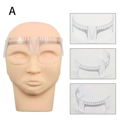 Microblading Brow Shape Design Ruler Measure Tool, Professional Eyebrow Positioning Ruler, Transparent, Reusable, Convenient for Home Use Shop (Nose bridge ruler type A)