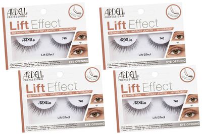 Ardell Lift Effect False Strip Lashes #740, 4 packs