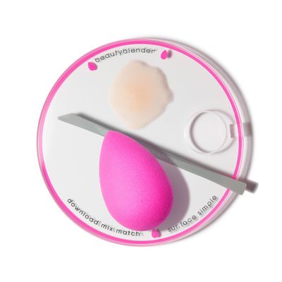Beautyblender | Surface Simple Portable Clear Beauty Blender Makeup Mixing Palette, Mix and Match Foundations and Creams, Includes Mixing Makeup Wand